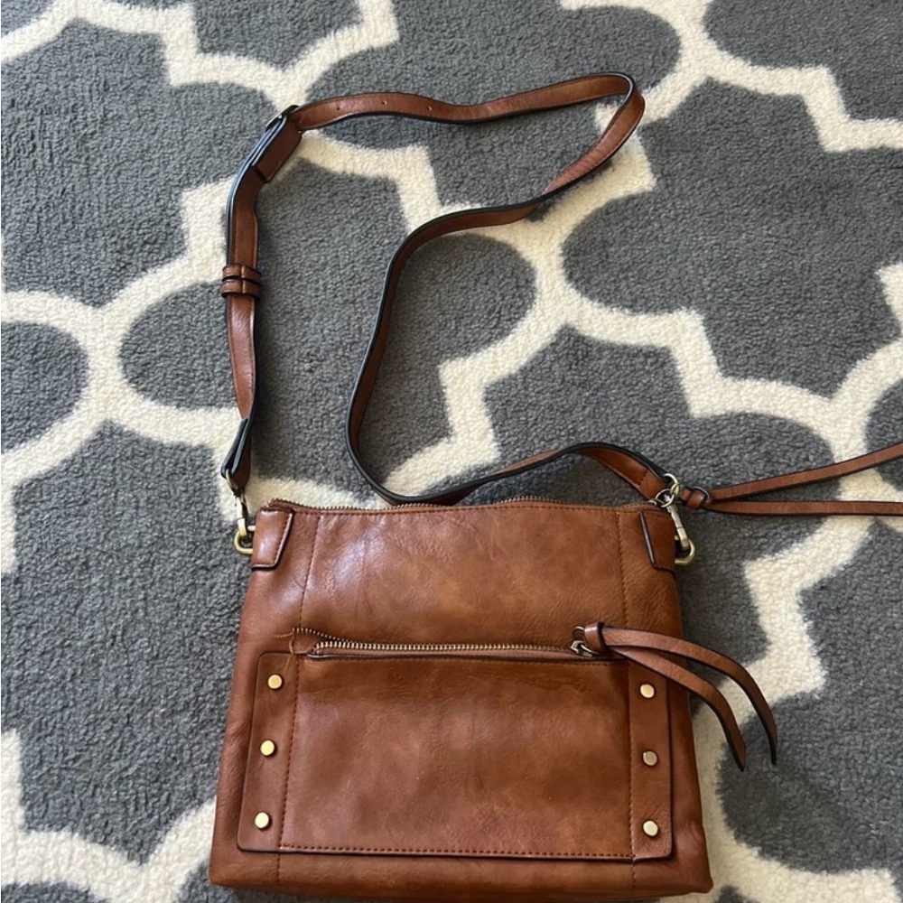 Anika Kraft Crossbody leather handbag
